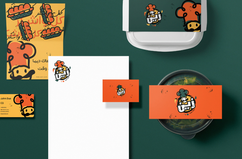 Zain restaurant 三明治西式快餐餐廳餐飲logo設(shè)計(jì)vi設(shè)計(jì)，疏漏的手繪風(fēng)格