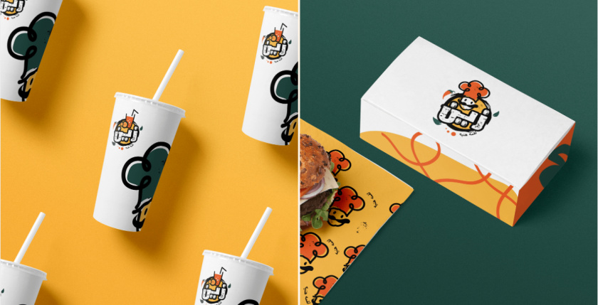 Zain restaurant 三明治西式快餐餐廳餐飲logo設(shè)計(jì)vi設(shè)計(jì)，疏漏的手繪風(fēng)格