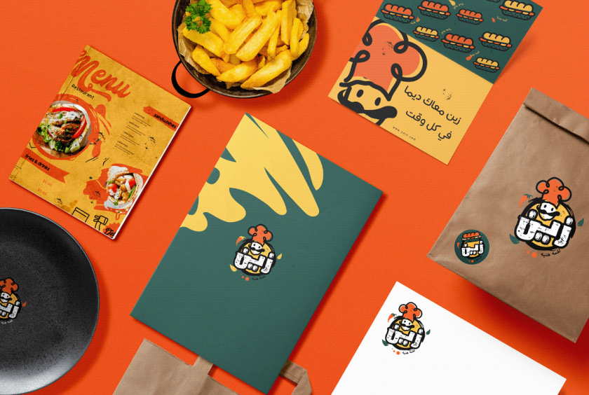 Zain restaurant 三明治西式快餐餐廳餐飲logo設(shè)計(jì)vi設(shè)計(jì)，疏漏的手繪風(fēng)格