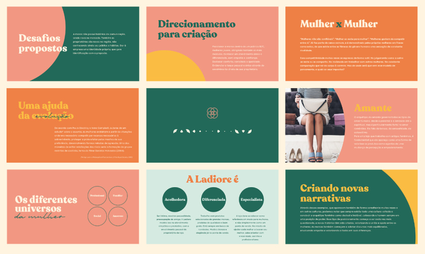 ladiore 女性時尚品牌logo設計與視覺識別vi設計，源自四個象征