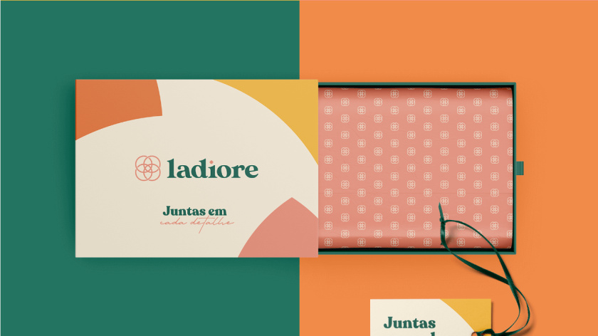 ladiore 女性時尚品牌logo設計與視覺識別vi設計，源自四個象征