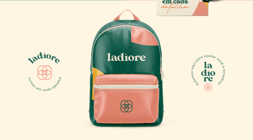 ladiore 女性時尚品牌logo設計與視覺識別vi設計，源自四個象征