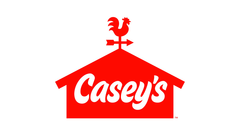 Casey便利店與比薩連鎖店logo設計品牌形象vi設計，公雞風標+房屋谷倉造型