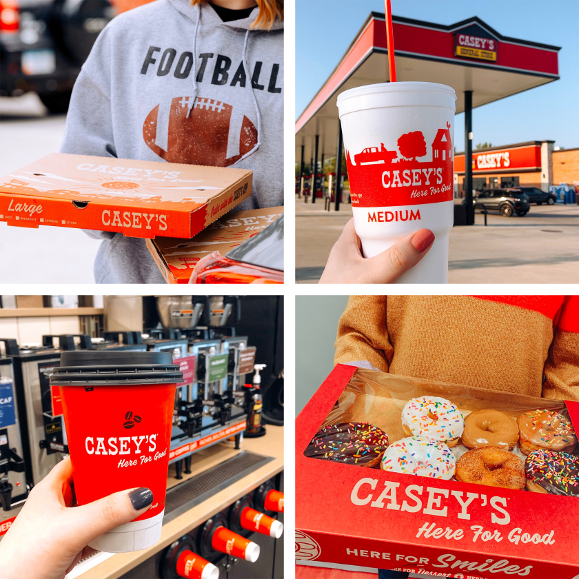 Casey便利店與比薩連鎖店logo設計品牌形象vi設計，公雞風標+房屋谷倉造型