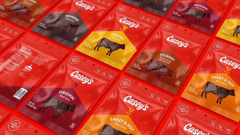 Casey便利店與比薩連鎖店logo設計品牌形象vi設計包裝設計，公雞風標+房屋谷倉造型