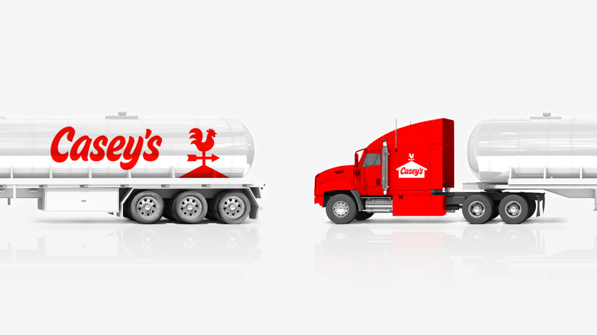 Casey便利店與比薩連鎖店logo設計品牌形象vi設計，公雞風標+房屋谷倉造型