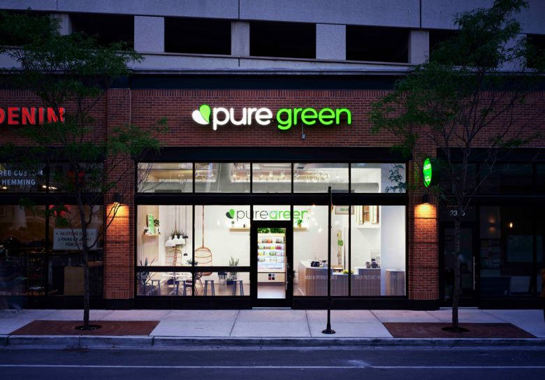 Pure Green 綠色食品果汁飲品店鋪si空間設計“北歐簡約樺木自然原木風格”