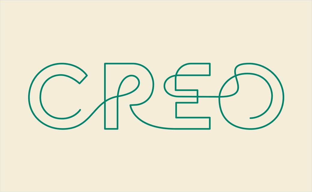 大麻成分健康品牌Creo線條logo設計、圖標設計與主形象畫面設計