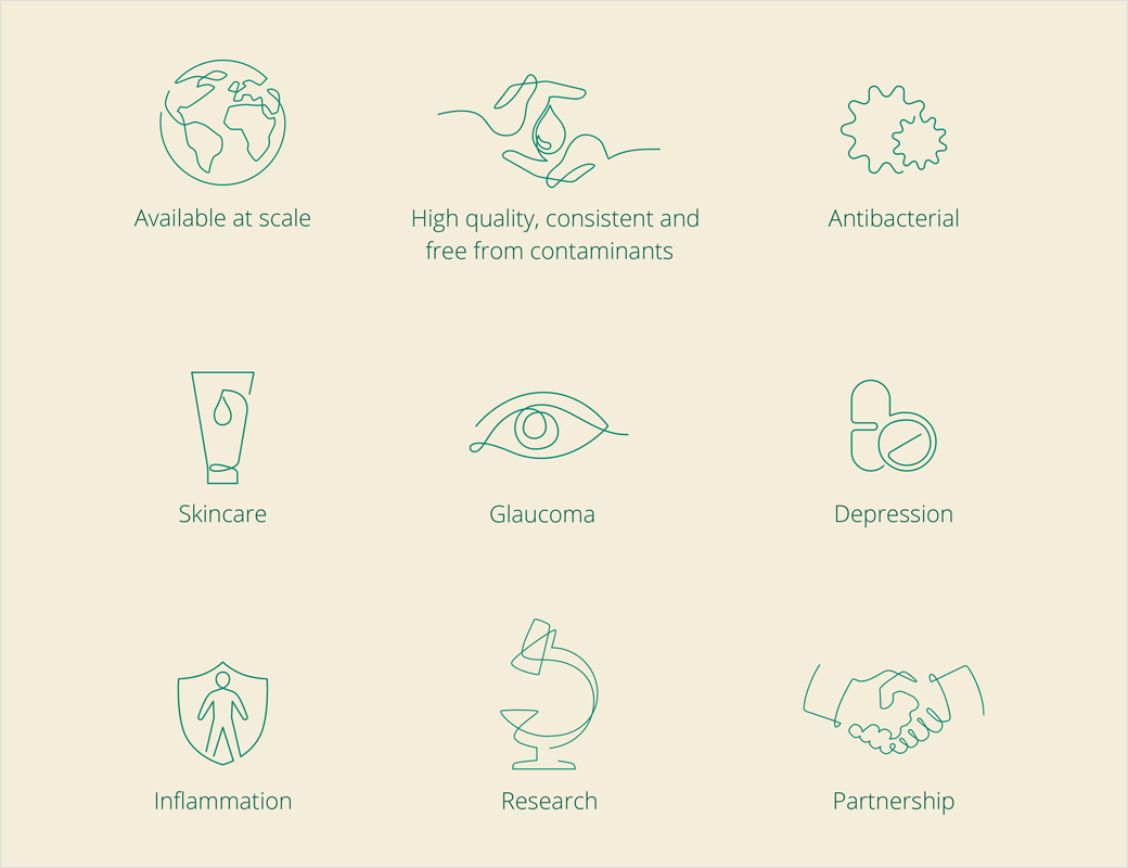 大麻成分健康品牌Creo線條logo設計、圖標設計與主形象畫面設計