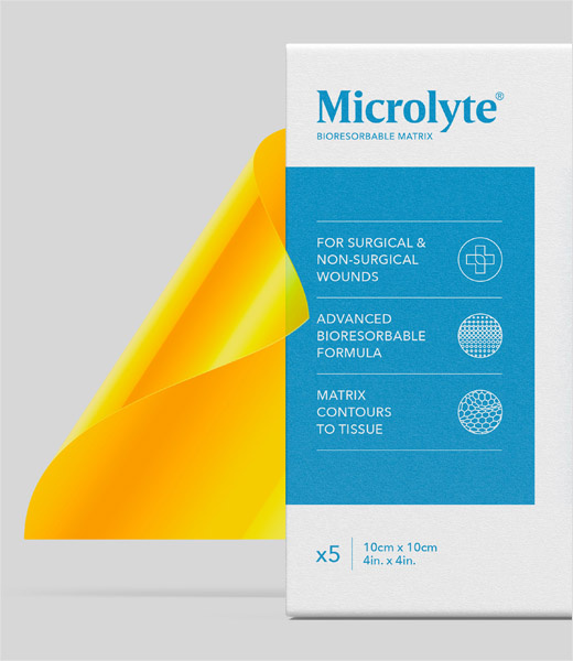 可被人體吸收的Microlyte傷口繃帶品牌logo設(shè)計與包裝設(shè)計
