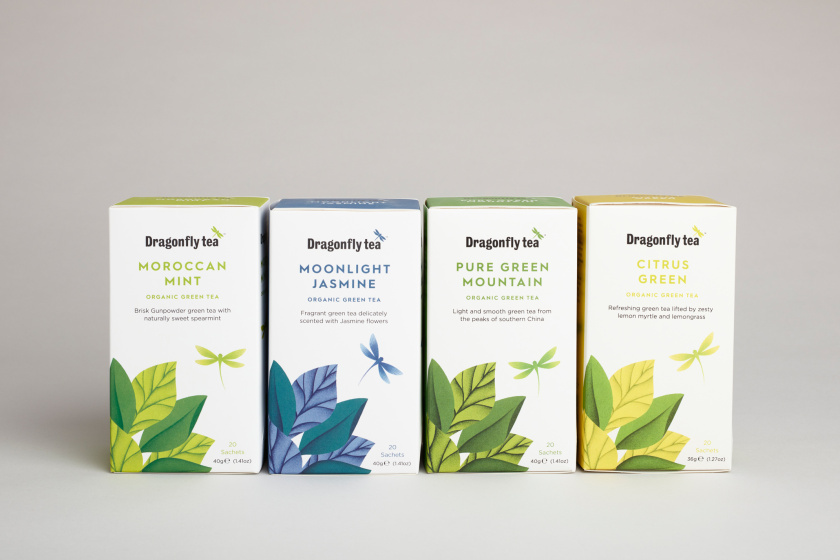 蜻蜓茶品牌茶葉包裝設計“植物插畫篇”-上海包裝設計公司
