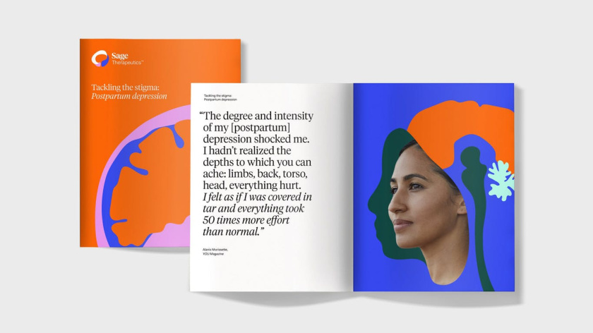 Sage 產后抑郁癥與腦部精神疾病醫藥品牌全案策劃設計，傳達積極樂觀形象