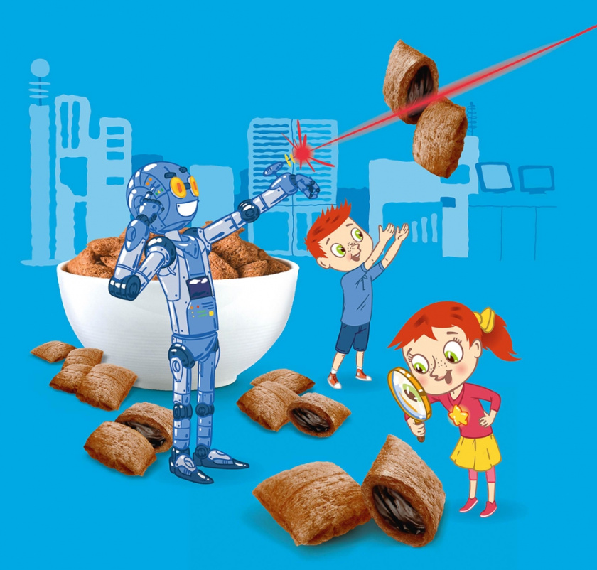 Ukhtyshek兒童休閑食品包裝設計，一起探索世界的男孩女孩插畫設計