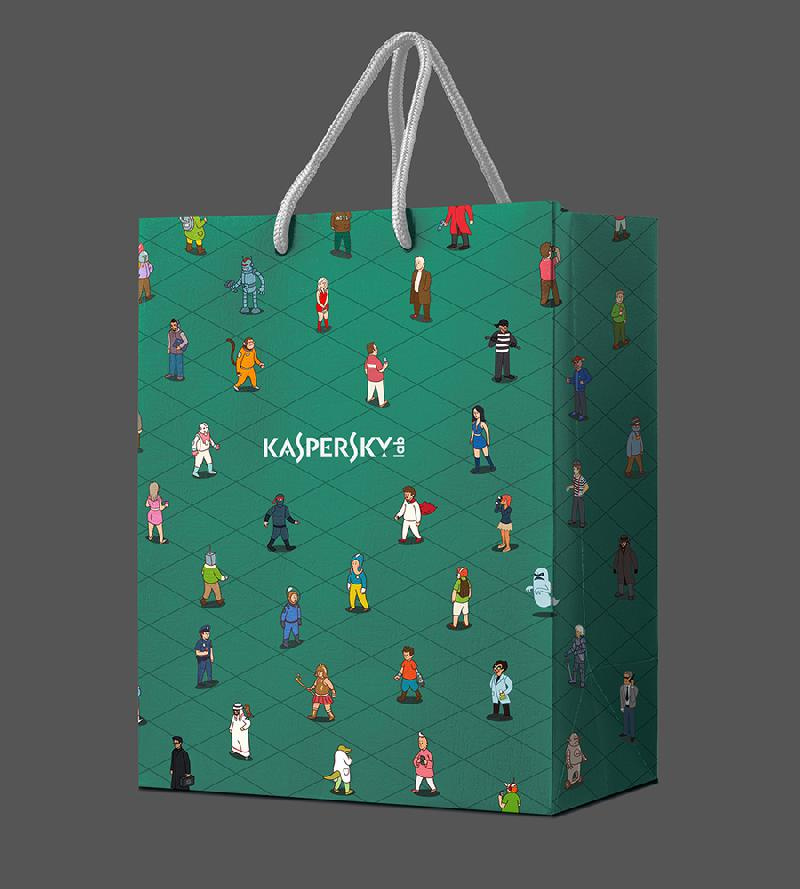 卡巴斯基殺毒軟件臺歷禮袋設計