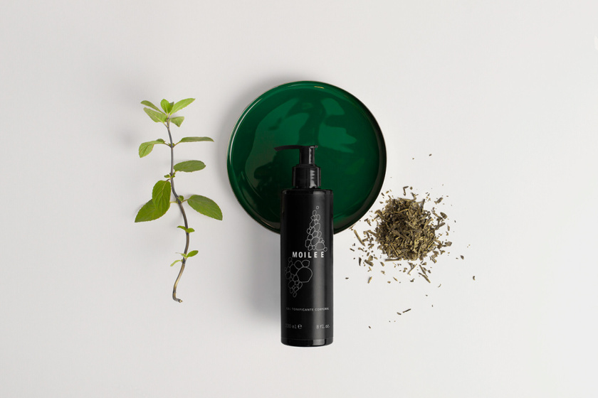 Moilee 化妝護膚品品牌命名與包裝設計，描繪皮膚細胞分子視圖