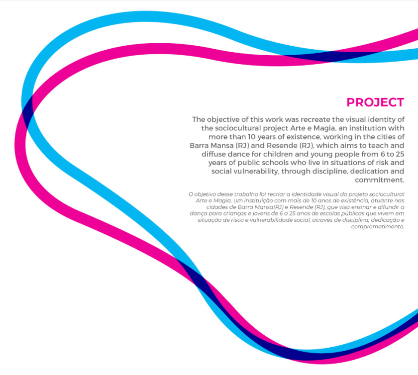 Arte e Magia兒童青少年舞蹈教育機(jī)構(gòu)品牌vi視覺(jué)形象設(shè)計(jì)，彎曲漸變色塊的疊加