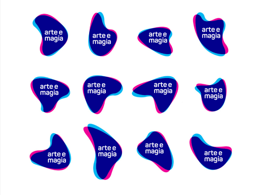 Arte e Magia兒童青少年舞蹈教育機(jī)構(gòu)品牌vi視覺(jué)形象設(shè)計(jì)，彎曲漸變色塊的疊加