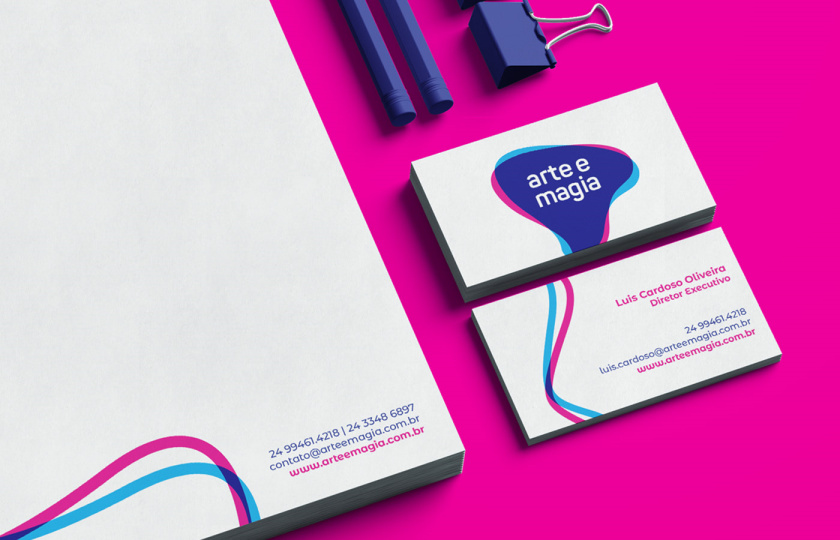 Arte e Magia兒童青少年舞蹈教育機(jī)構(gòu)品牌vi視覺(jué)形象設(shè)計(jì)，彎曲漸變色塊的疊加