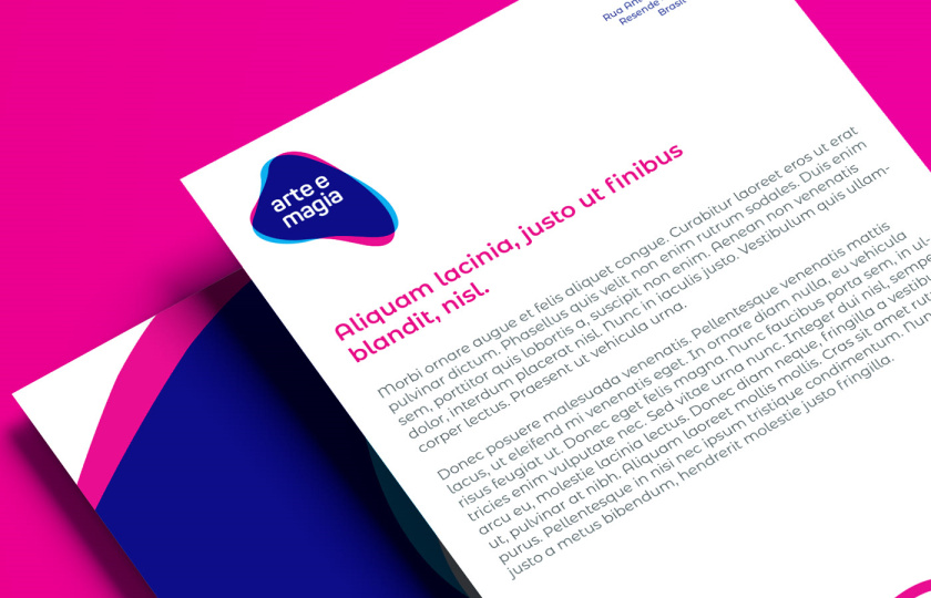 Arte e Magia兒童青少年舞蹈教育機(jī)構(gòu)品牌vi視覺(jué)形象設(shè)計(jì)，彎曲漸變色塊的疊加