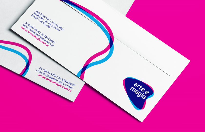 Arte e Magia兒童青少年舞蹈教育機(jī)構(gòu)品牌vi視覺(jué)形象設(shè)計(jì)，彎曲漸變色塊的疊加