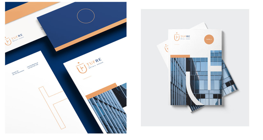 TUFRE 商業辦公園區品牌vi形象設計，具有一定藝術風格的設計