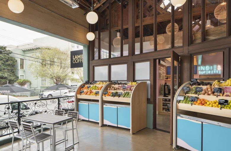 MBH Architects熱帶靈感原木風格零售便利店店鋪店面空間設計