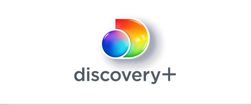 Discovery+探索電視節目頻道品牌logo設計，光譜色幾何D和一個圓的結合