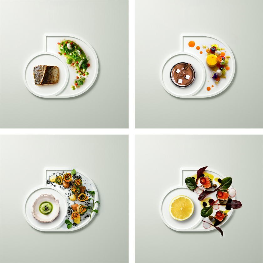 Discovery+探索電視節目頻道品牌logo設計，光譜色幾何D和一個圓的結合