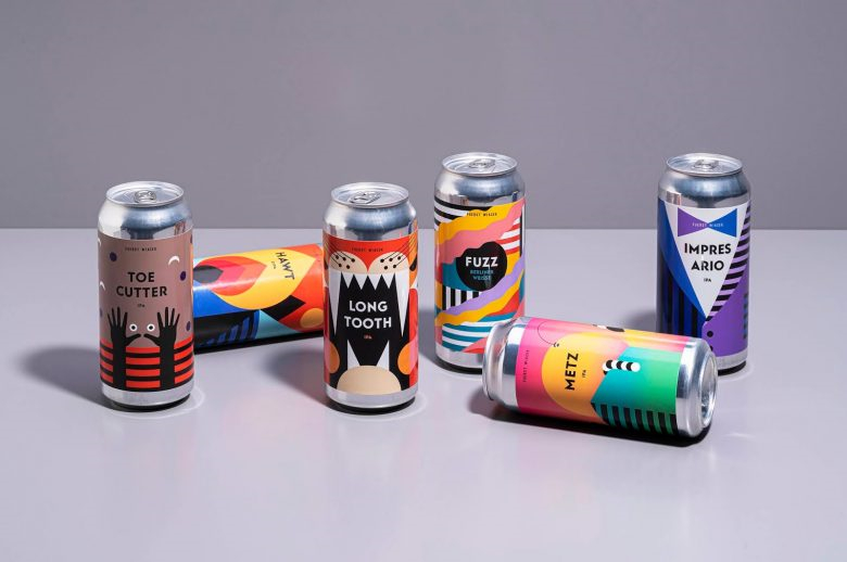 FUERST WIACEK啤酒包裝設計，每一個都是不同的插畫，不同的藝術品