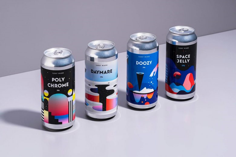 FUERST WIACEK啤酒包裝設計，每一個都是不同的插畫，不同的藝術品