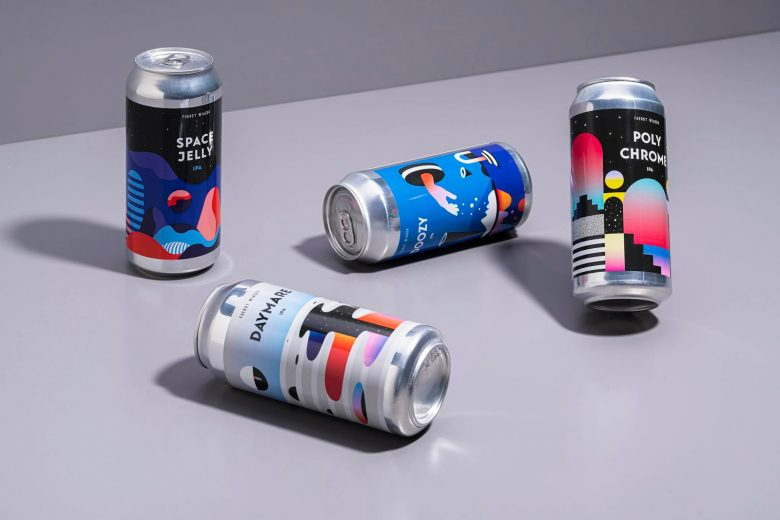 FUERST WIACEK啤酒包裝設計，每一個都是不同的插畫，不同的藝術品