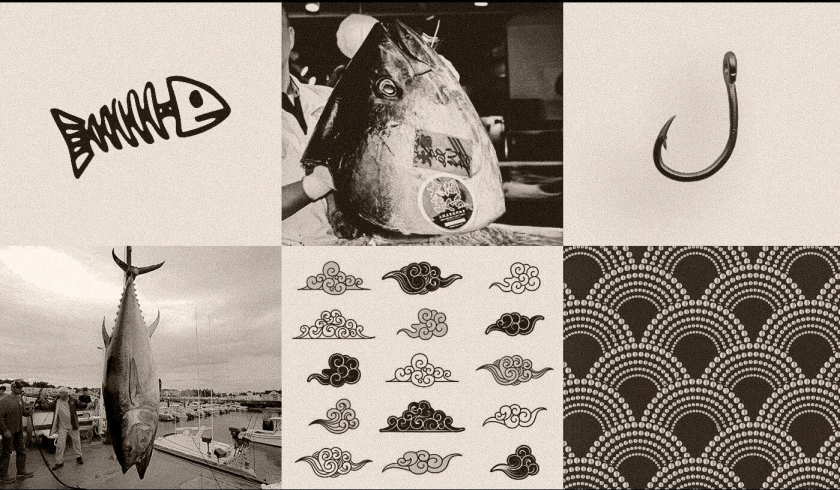 Basho日式壽司餐廳餐飲品牌vi形象全案策劃設計“浮世繪”藝術風格