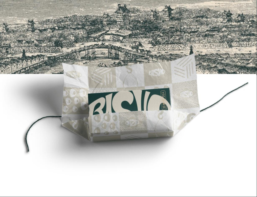 Basho日式壽司餐廳餐飲品牌vi形象全案策劃設計“浮世繪”藝術風格