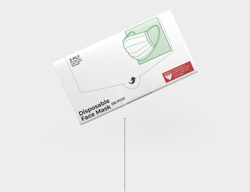 3-PLY KN95 口罩包裝設(shè)計(jì)