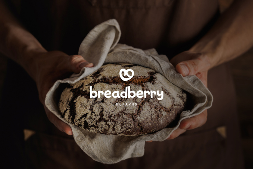 Breadberry連鎖面包店店品牌命名與心形logo設計