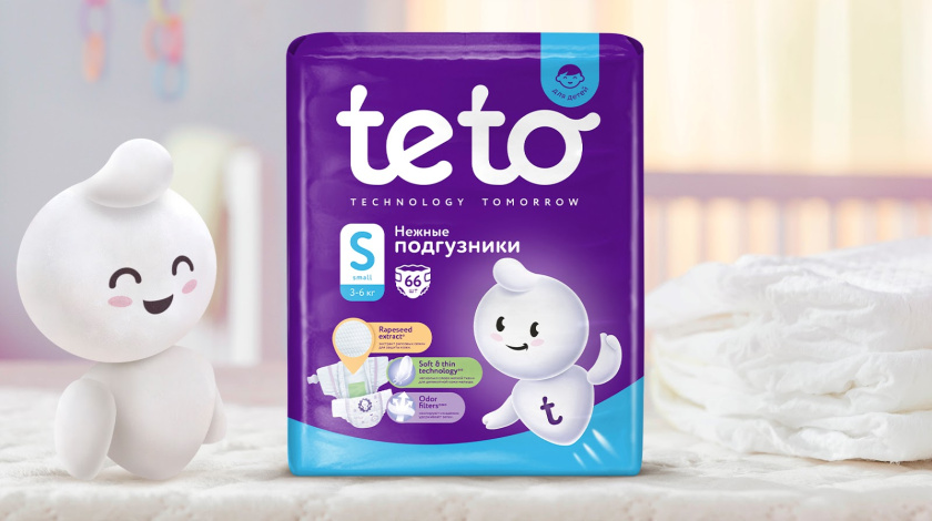 Teto 嬰兒紙尿褲包裝設計與飛行的生物機器人吉祥物設計
