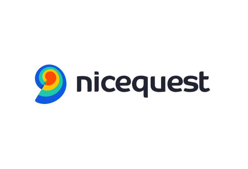 Nicequest 在線社區(qū)互聯(lián)網(wǎng)科技公司logo設(shè)計(jì)，螺旋田螺+熱點(diǎn)圖