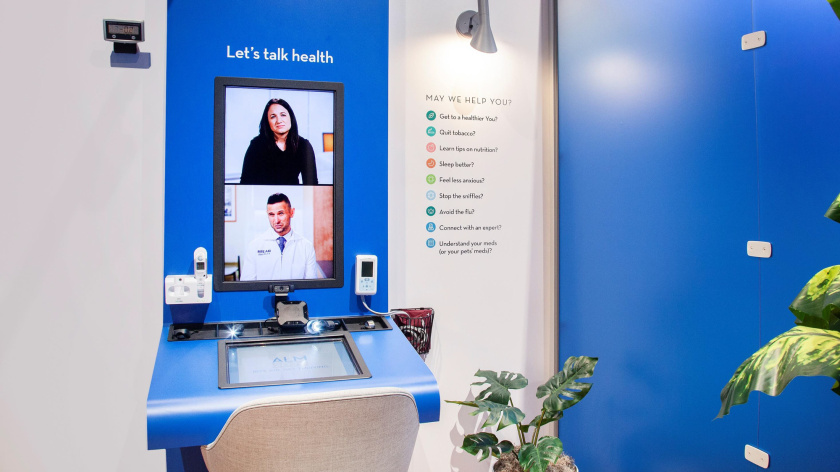 Rite Aid 藥房藥店盾牌徽章logo設計、品牌形象及店鋪設計