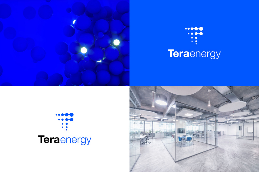 Tera Energy 能源咨詢公司logo設計vi設計，動態圓點科技風格