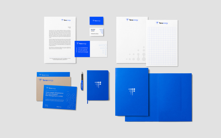 Tera Energy 能源咨詢公司logo設計vi設計，動態圓點科技風格