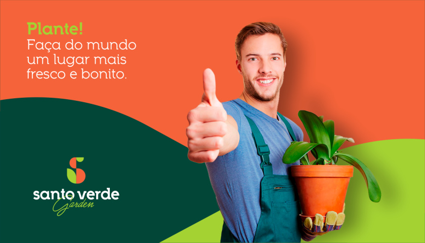 圣維德園藝鮮花綠植花園品牌形象vi視覺識別設計，多彩幾何圖形風格