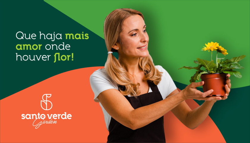 圣維德園藝鮮花綠植花園品牌形象vi視覺識別設計，多彩幾何圖形風格