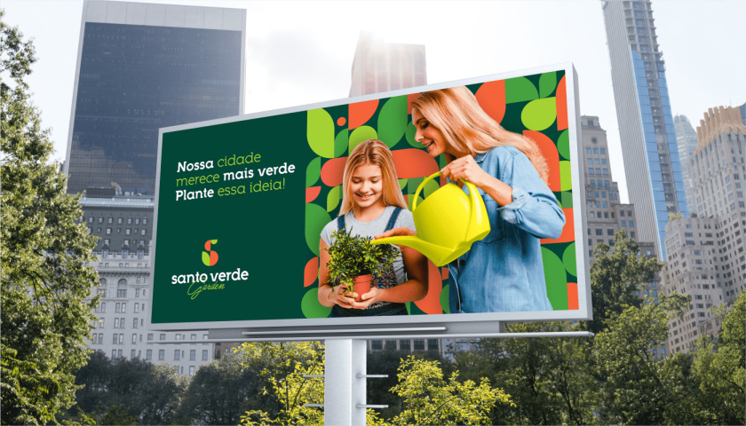 圣維德園藝鮮花綠植花園品牌形象vi視覺識別設計，多彩幾何圖形風格