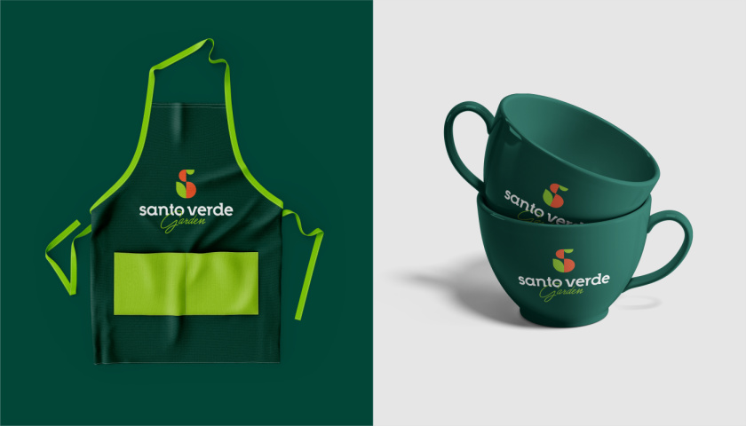 圣維德園藝鮮花綠植花園品牌形象vi視覺識別設計，多彩幾何圖形風格