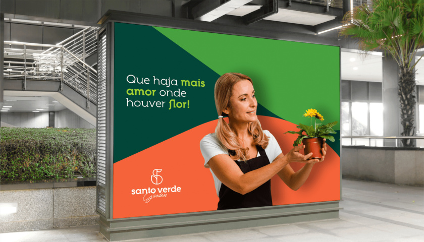 圣維德園藝鮮花綠植花園品牌形象vi視覺識別設計，多彩幾何圖形風格