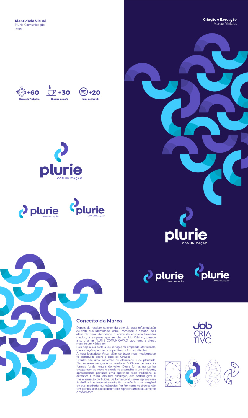 Plurie 品牌vi形象設(shè)計，兩個半圓相交