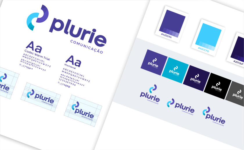 Plurie 品牌vi形象設(shè)計，兩個半圓相交