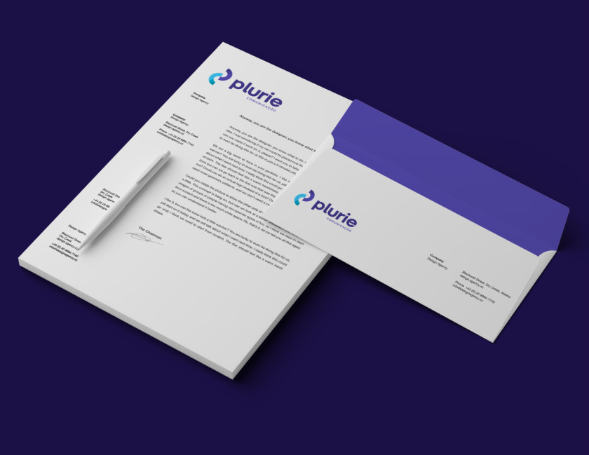 Plurie 品牌vi形象設(shè)計，兩個半圓相交