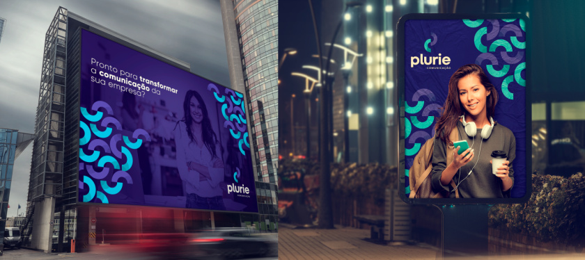 Plurie 品牌vi形象設(shè)計，兩個半圓相交