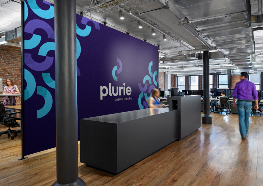 Plurie 品牌vi形象設(shè)計，兩個半圓相交